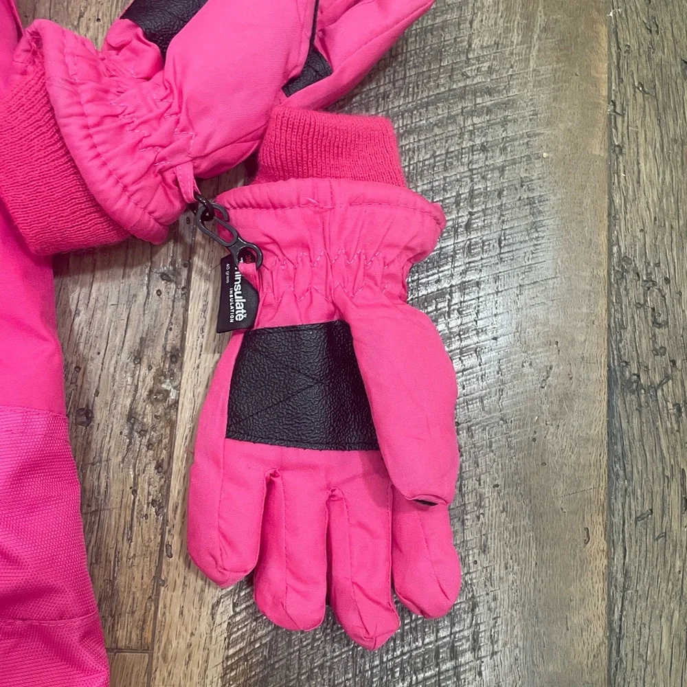 Weatherproof 4pc winter coat gloves & Bibs girl 5
